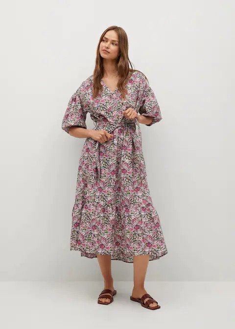 Flower cotton dress