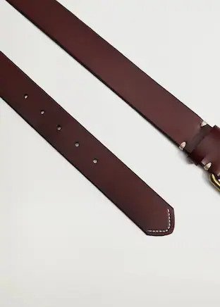 Leather belt brown color